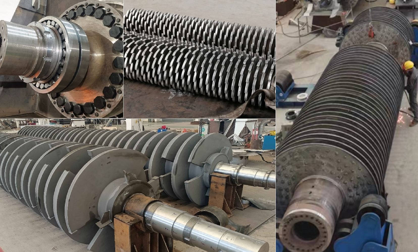 Rotor replacement for disc dryer and lamella pump spare parts, hardox knives for crusher